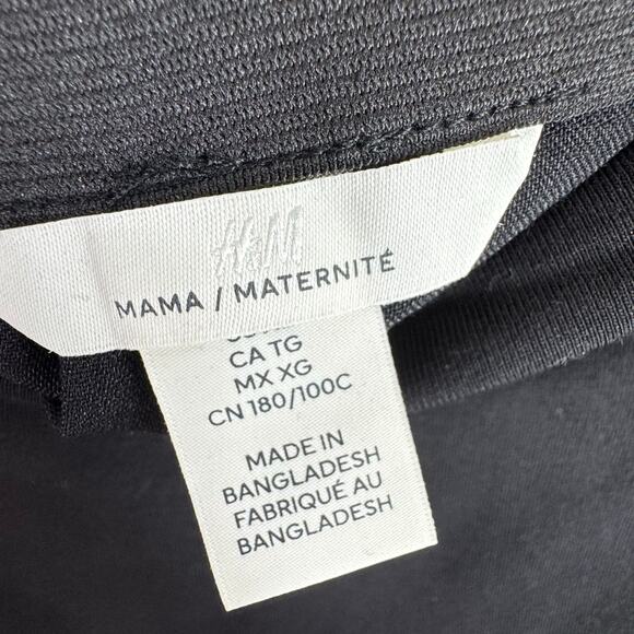 H & M NWT Black Straight leg Above The Belly Band Pull On Maternity Pants Sz XL - Picture 4 of 5